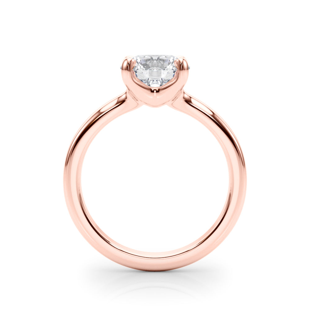 Brilliant Solitaire Round Diamond Engagement Ring — 9K/18K Gold & Platinum
