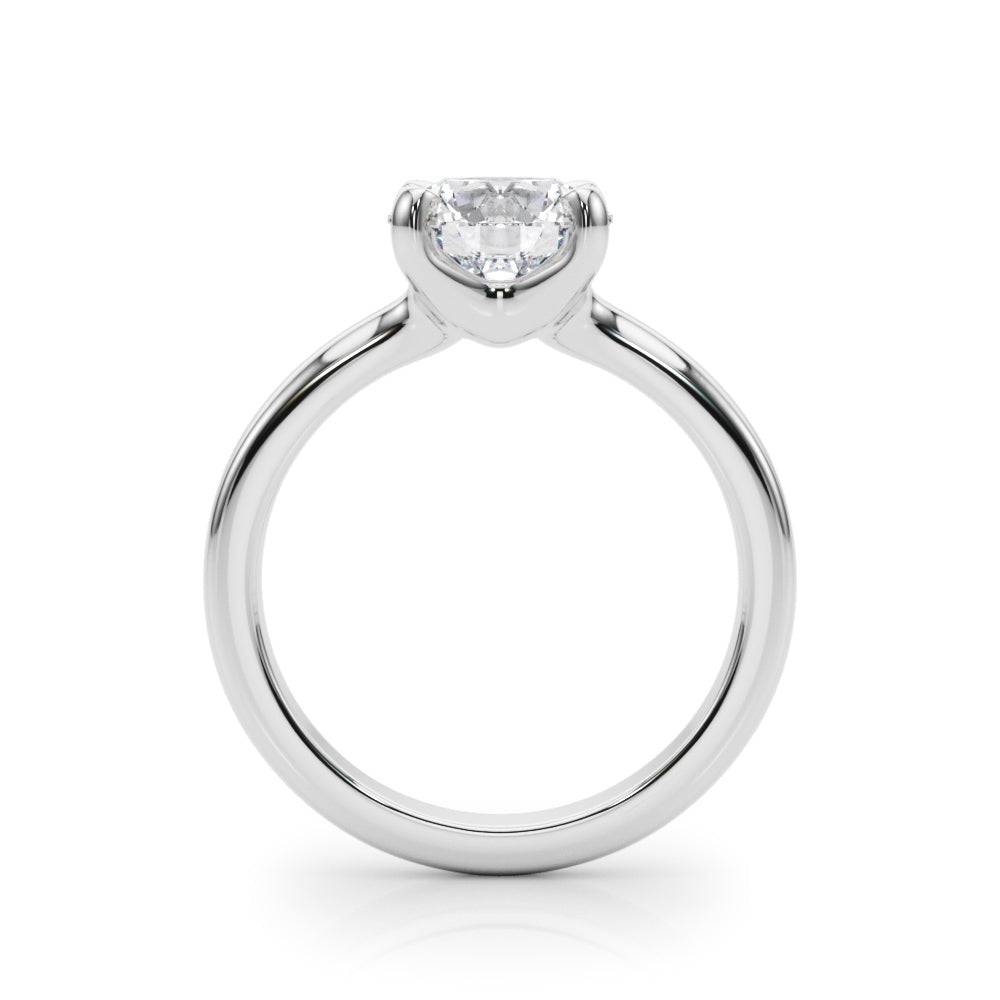 Brilliant Solitaire Round Diamond Engagement Ring — 9K/18K Gold & Platinum
