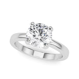 0.50ct Solitaire Round Lab Grown Diamond White Gold Prong Set Engagement Ring