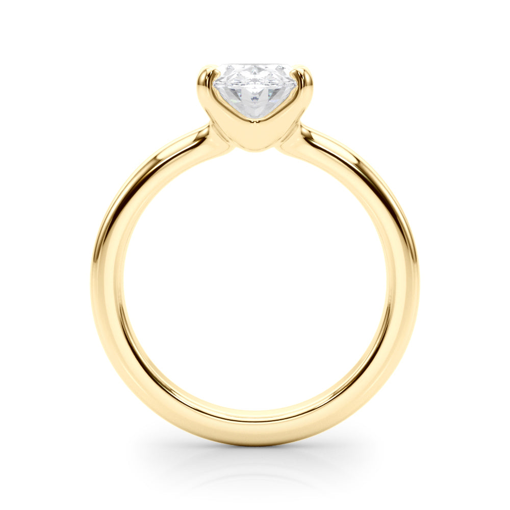 Majestic Solitaire Oval Diamond Engagement Ring — 9K/18K Gold & Platinum