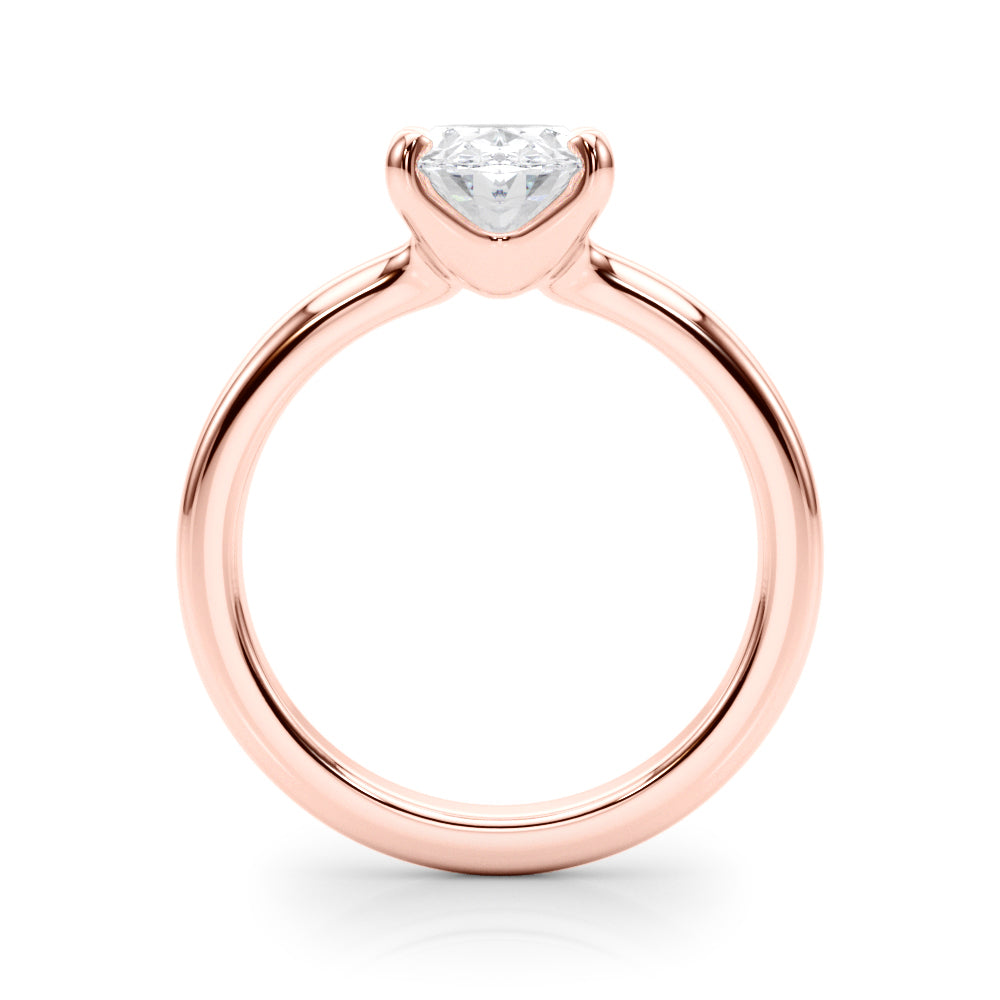 Majestic Solitaire Oval Diamond Engagement Ring — 9K/18K Gold & Platinum
