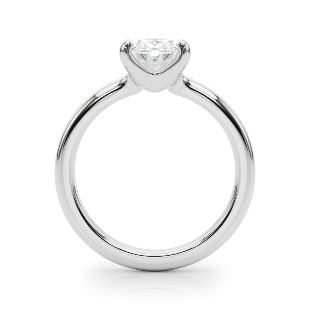 Majestic Solitaire Oval Diamond Engagement Ring — 9K/18K Gold & Platinum