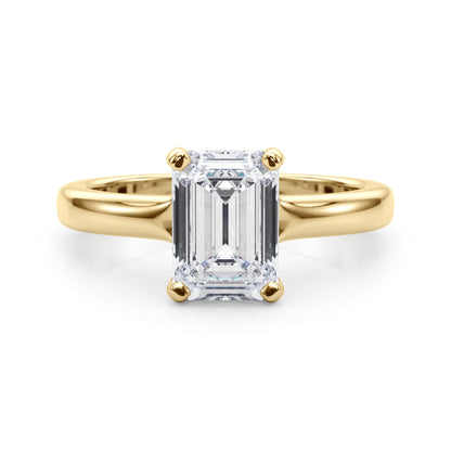 Lab-Grown Emerald Cut Diamond 4-Prong Solitaire Engagement Ring Gift For Her