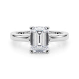 Lab-Grown Emerald Cut Diamond 4-Prong Solitaire Engagement Ring Gift For Her