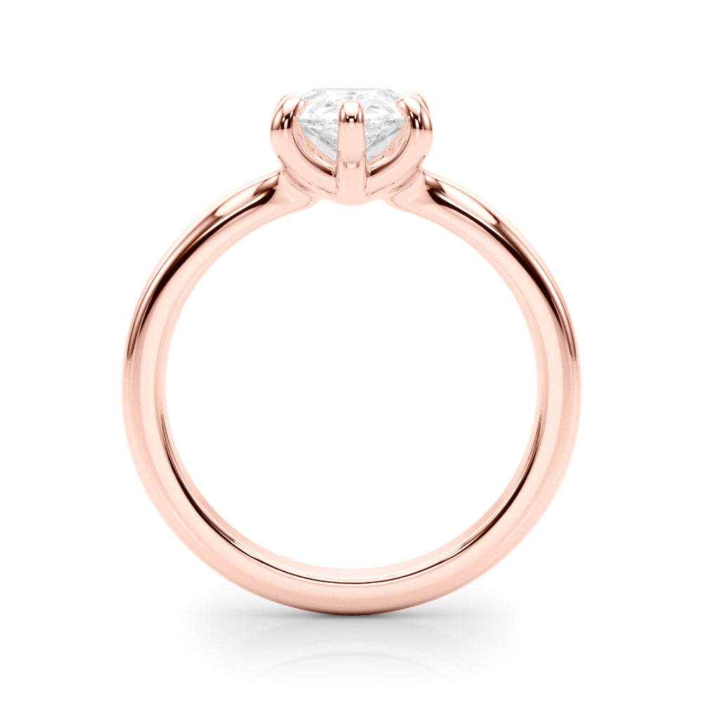 Couture Solitaire Shape Pear Diamond Engagement Ring — 9K/18K Gold & Platinum