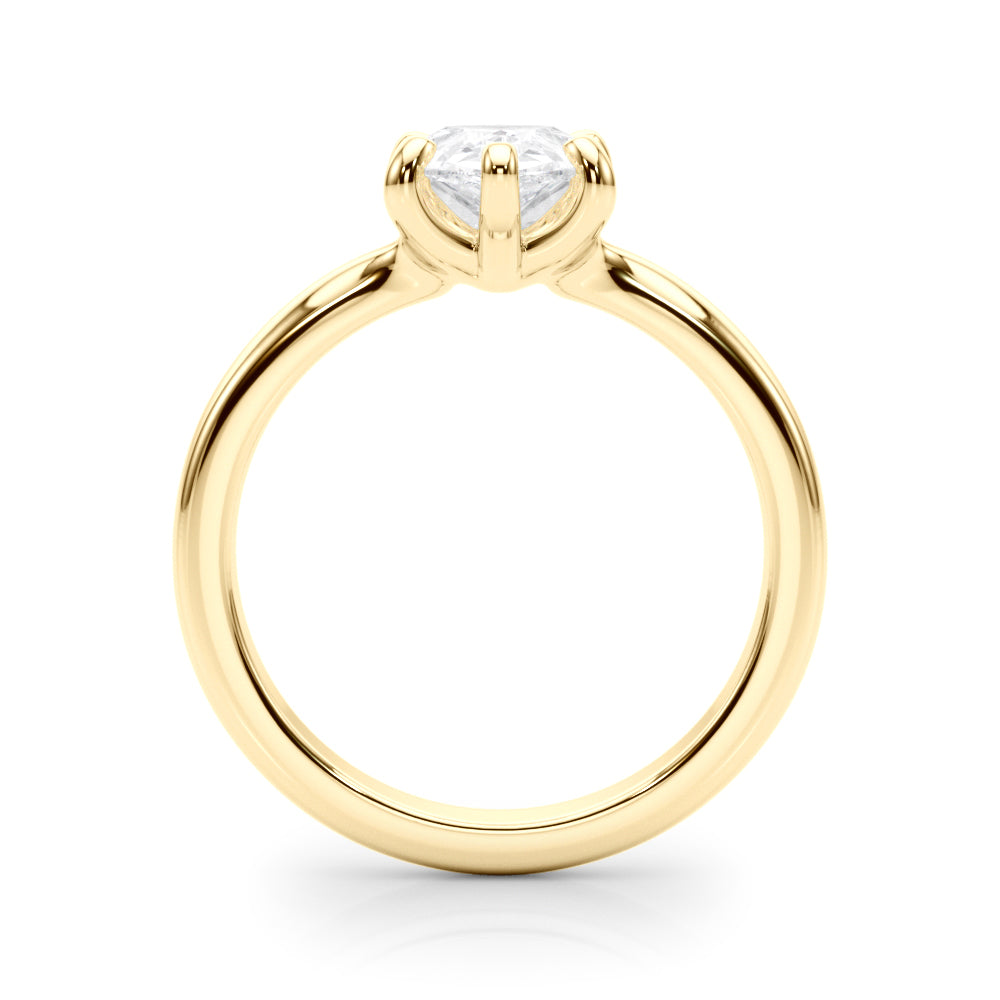 Couture Solitaire Shape Pear Diamond Engagement Ring — 9K/18K Gold & Platinum