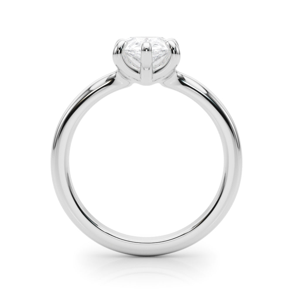 Couture Solitaire Shape Pear Diamond Engagement Ring — 9K/18K Gold & Platinum