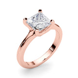 Romantic Solitaire Cut Princess Diamond Engagement Ring — 9K/18K Gold & Platinum
