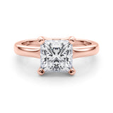 Princess Cut Diamond Four Prong Solitaire
