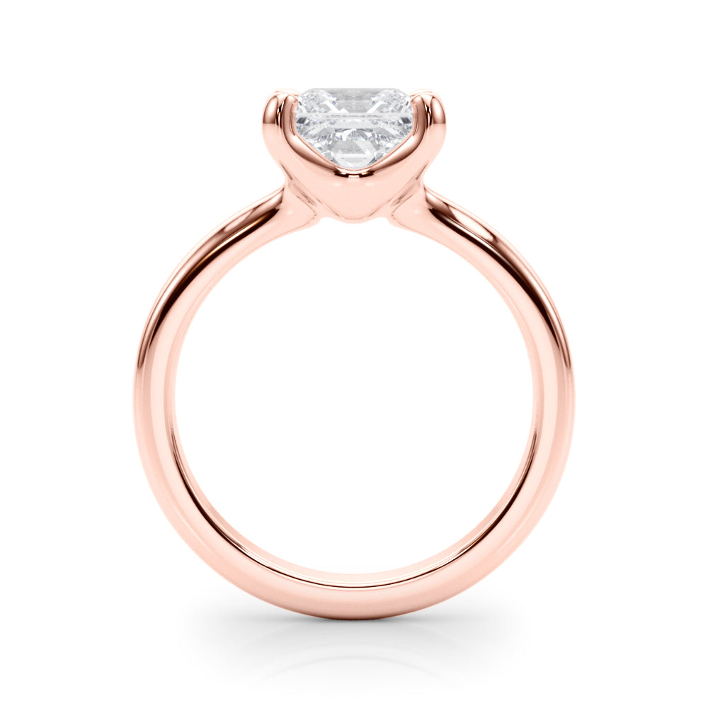 Romantic Solitaire Cut Princess Diamond Engagement Ring — 9K/18K Gold & Platinum
