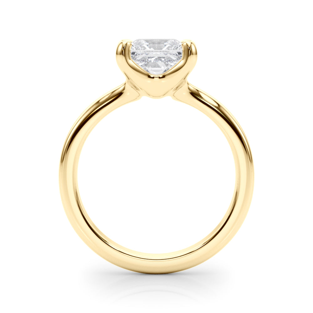 Romantic Solitaire Cut Princess Diamond Engagement Ring — 9K/18K Gold & Platinum