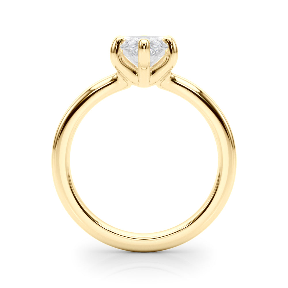 Lab-Grown D-VVS Marquise Cut Diamond Solitaire Engagement Ring. 