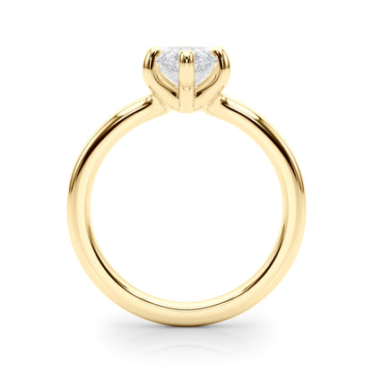 Lab-Grown D-VVS Marquise Cut Diamond Solitaire Engagement Ring. 