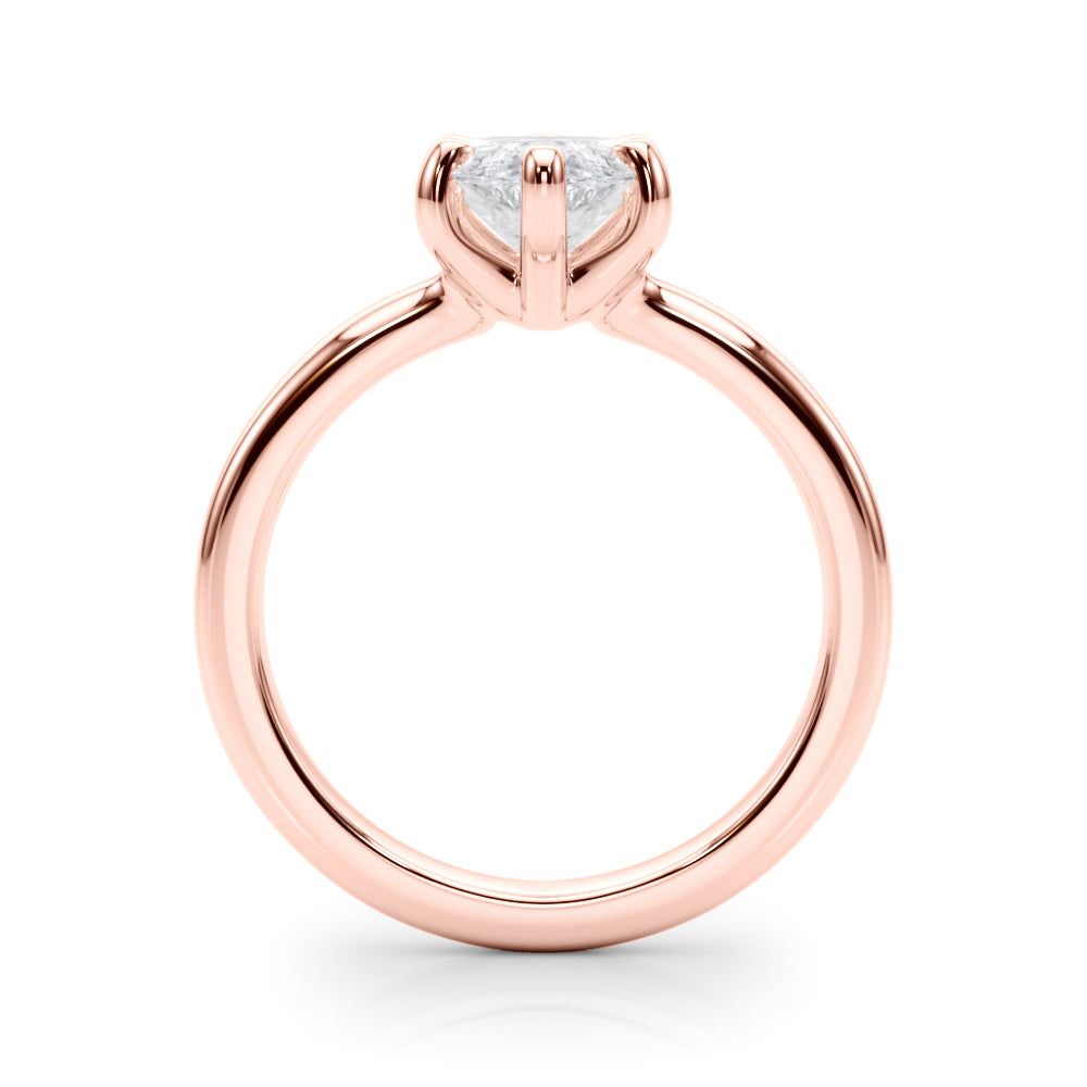 Lab-Grown D-VVS Marquise Cut Diamond Solitaire Engagement Ring. 