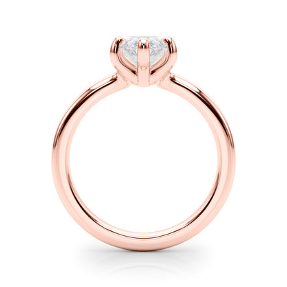 Lab-Grown D-VVS Marquise Cut Diamond Solitaire Engagement Ring. 