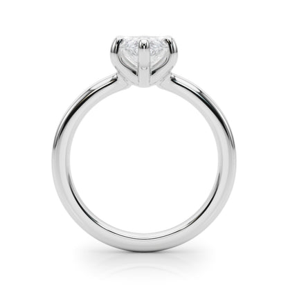 Lab-Grown D-VVS Marquise Cut Diamond Solitaire Engagement Ring. 