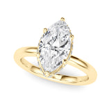 Splendid Halo Marquise Diamond Engagement Ring — 9K/18K Gold & Platinum