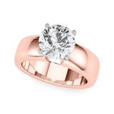 Enchanted Solitaires Round Diamond Engagement Ring — 9K/18K Gold & Platinum