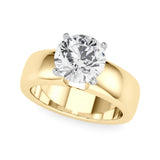 Enchanted Solitaires Round Diamond Engagement Ring — 9K/18K Gold & Platinum