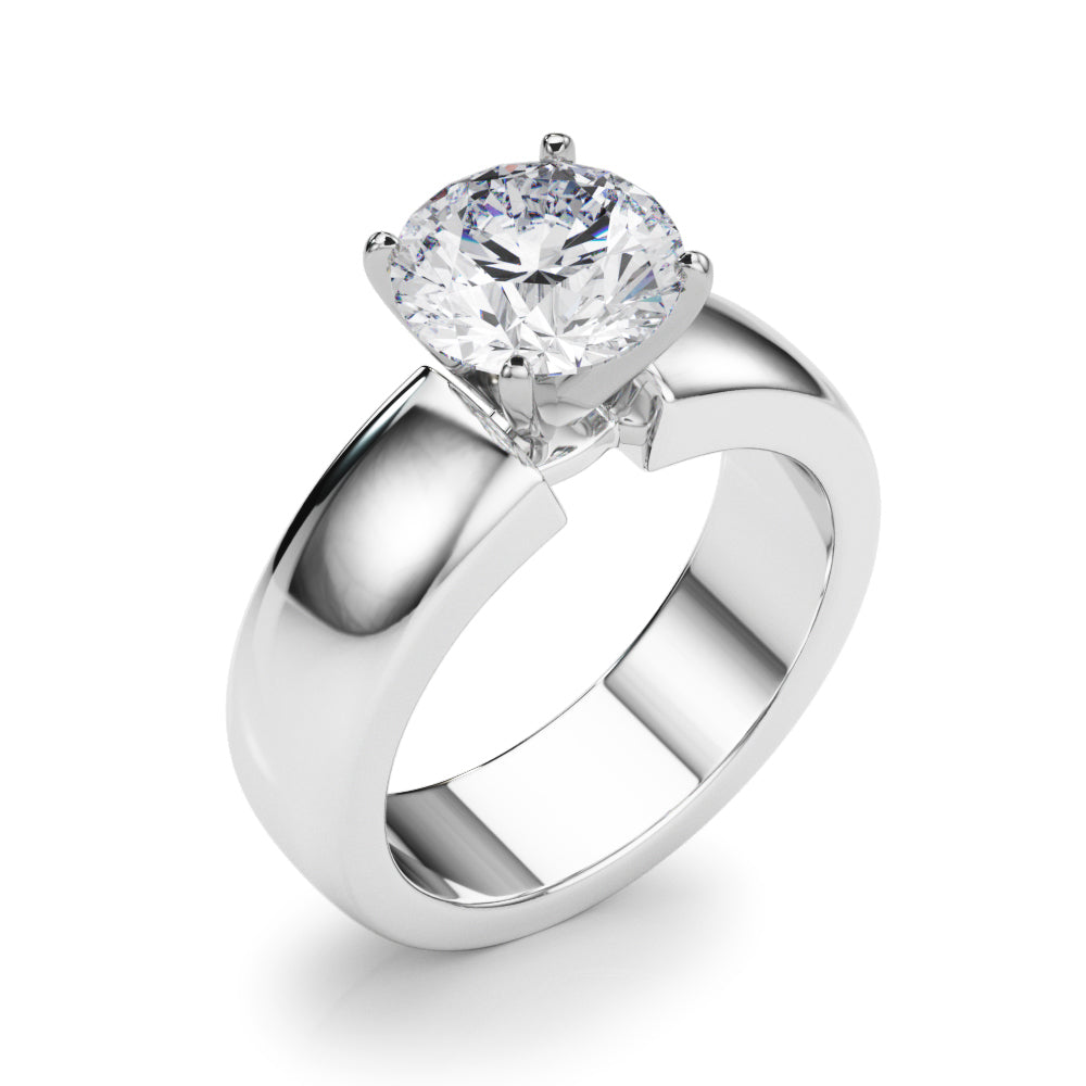 Enchanted Solitaires Round Diamond Engagement Ring — 9K/18K Gold & Platinum