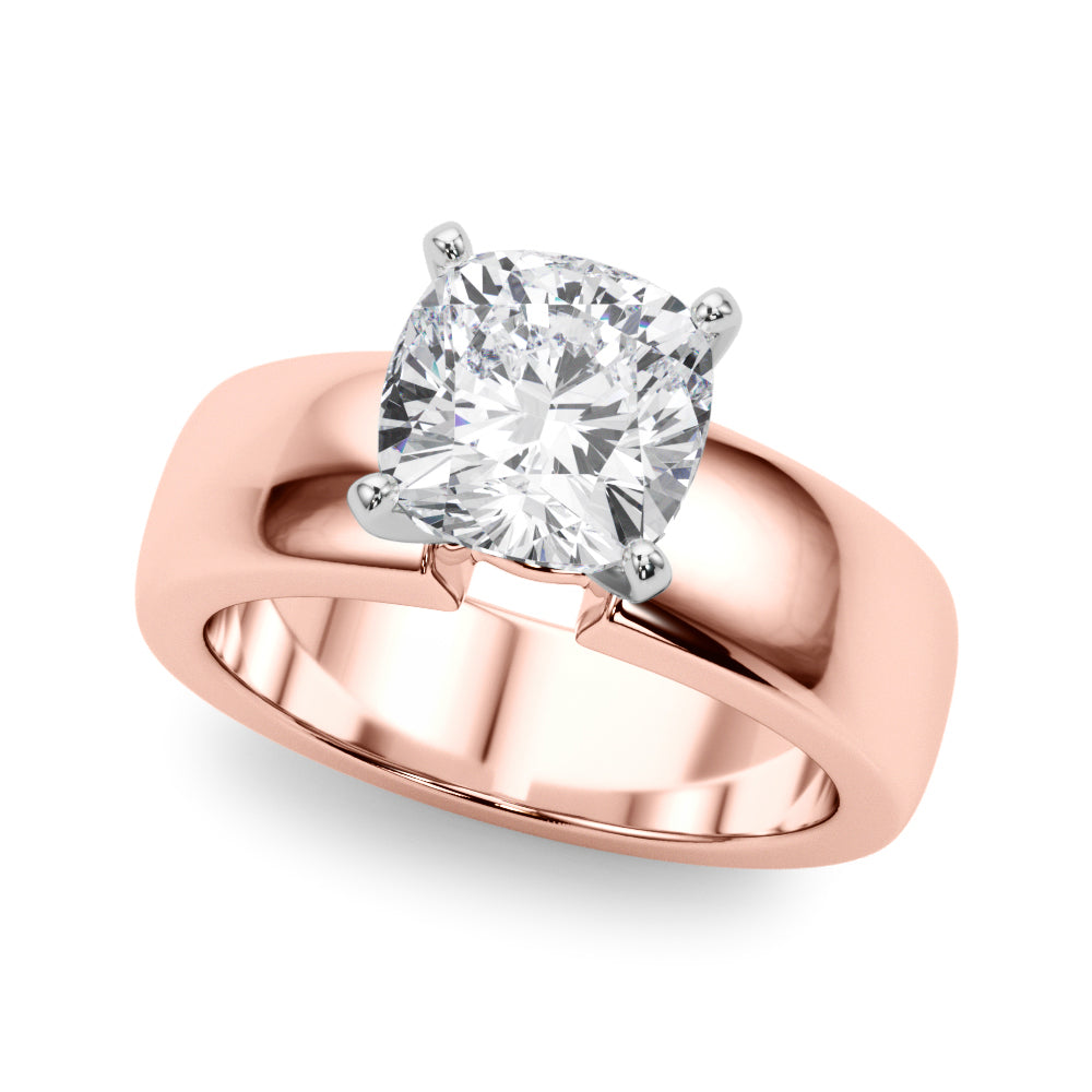 Enchanted Solitaires Round Diamond Engagement Ring — 9K/18K Gold & Platinum
