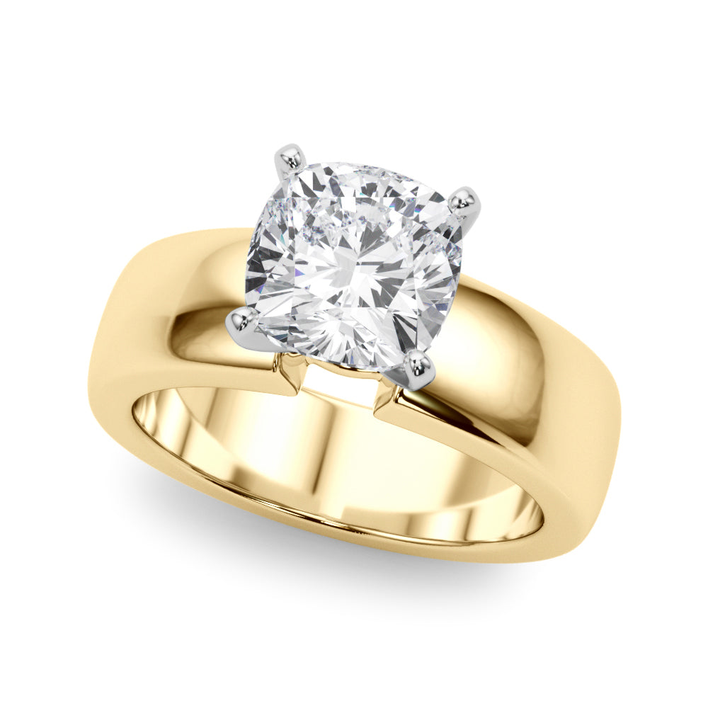 Enchanted Solitaires Round Diamond Engagement Ring — 9K/18K Gold & Platinum