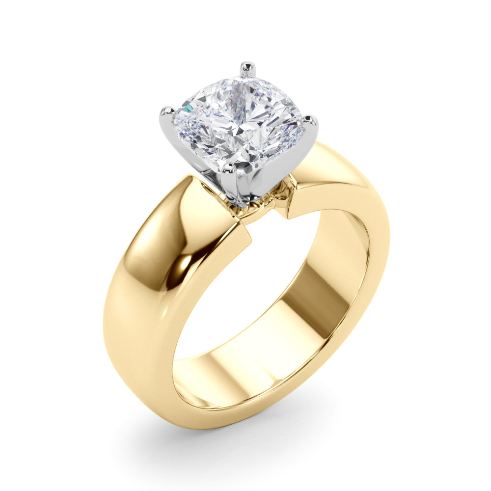 Enchanted Solitaires Round Diamond Engagement Ring — 9K/18K Gold & Platinum