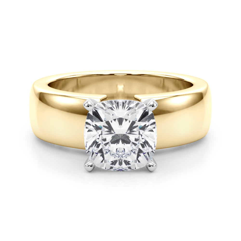 Enchanted Solitaires Round Diamond Engagement Ring — 9K/18K Gold & Platinum