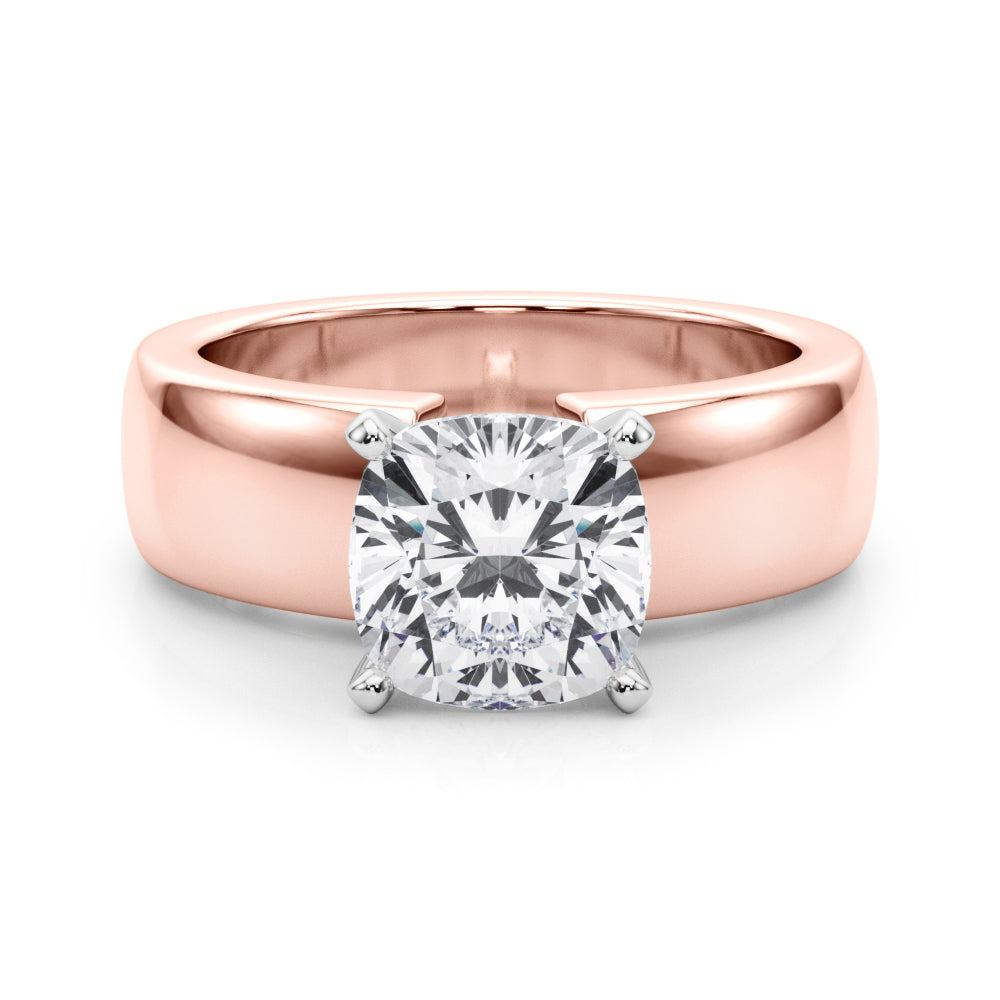 Enchanted Solitaires Round Diamond Engagement Ring — 9K/18K Gold & Platinum