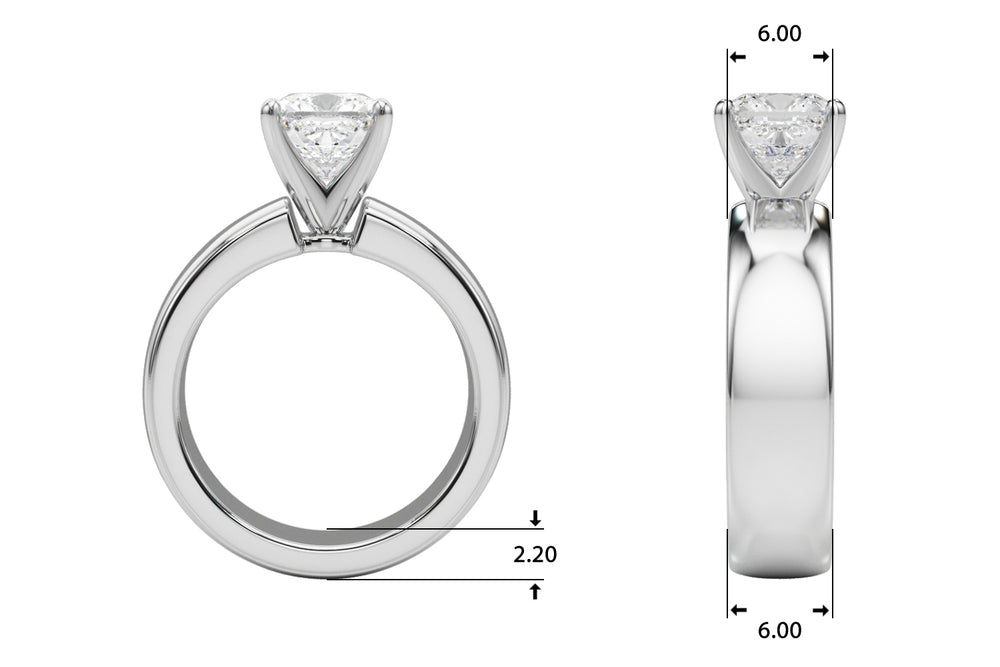 Enchanted Solitaires Round Diamond Engagement Ring — 9K/18K Gold & Platinum