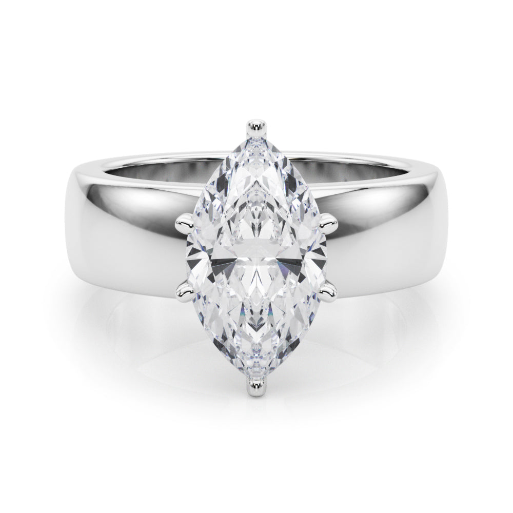Enchanted Solitaires Round Diamond Engagement Ring — 9K/18K Gold & Platinum
