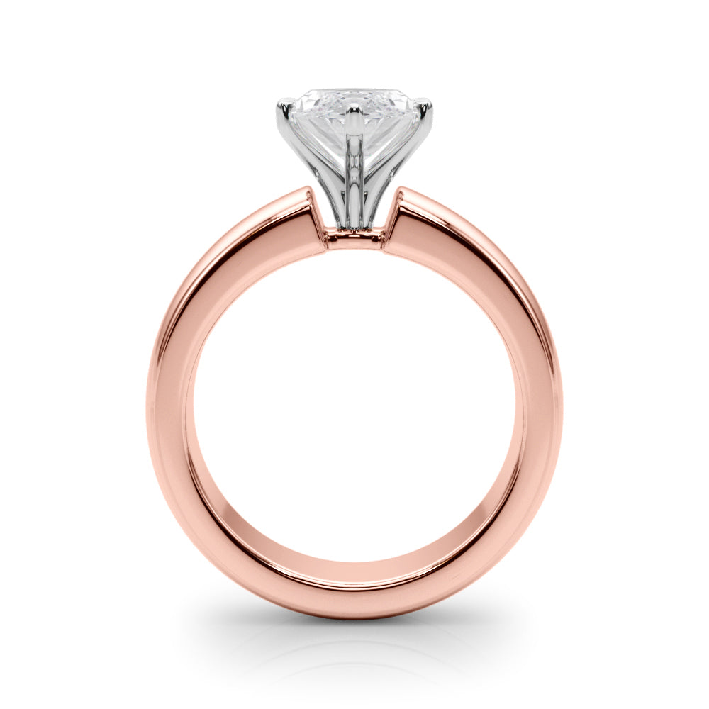 Enchanted Solitaires Round Diamond Engagement Ring — 9K/18K Gold & Platinum