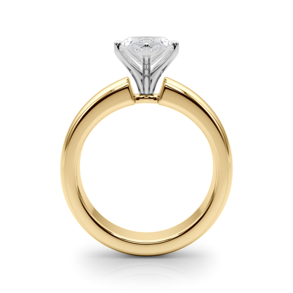 Enchanted Solitaires Round Diamond Engagement Ring — 9K/18K Gold & Platinum
