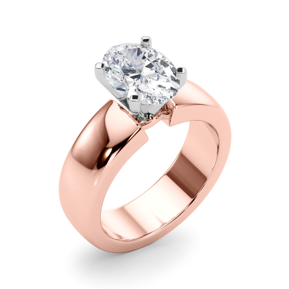 Enchanted Solitaires Round Diamond Engagement Ring — 9K/18K Gold & Platinum