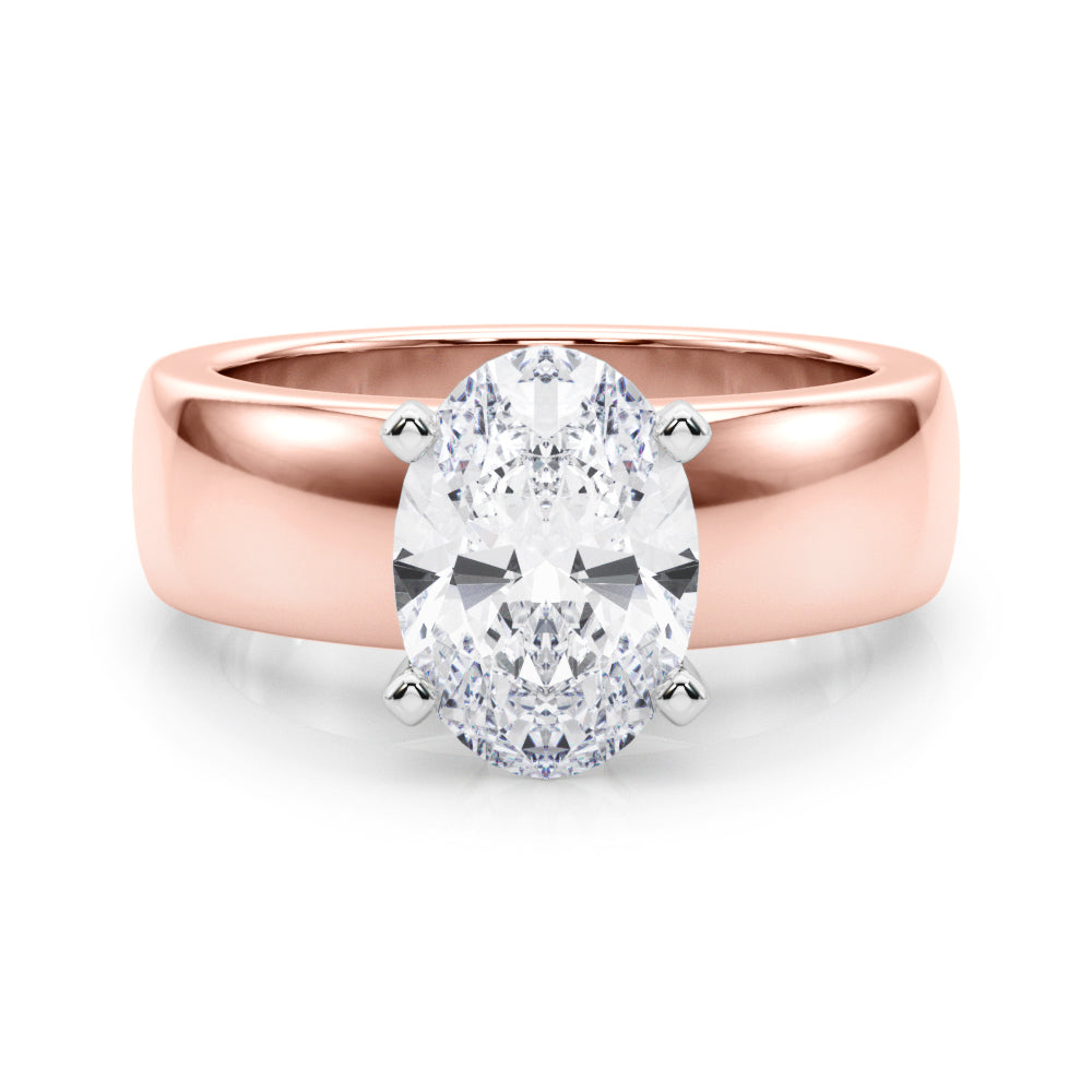 Enchanted Solitaires Round Diamond Engagement Ring — 9K/18K Gold & Platinum