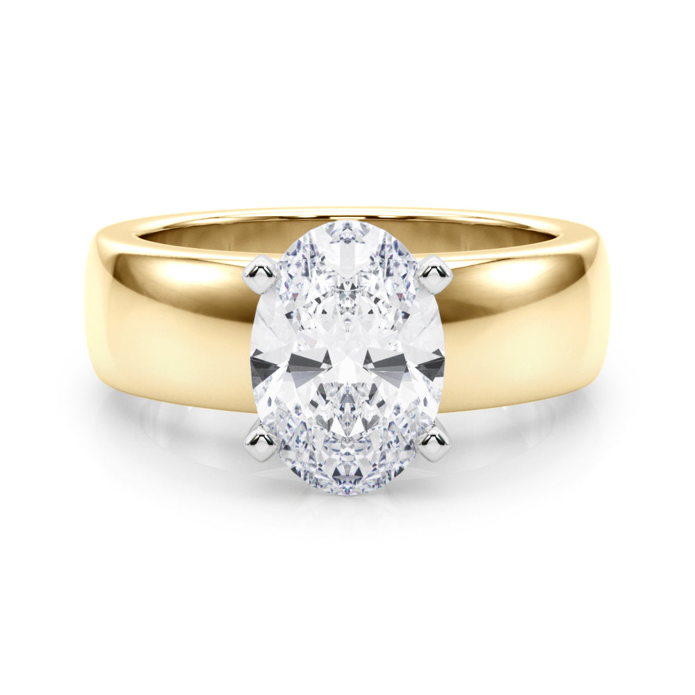 Enchanted Solitaires Round Diamond Engagement Ring — 9K/18K Gold & Platinum