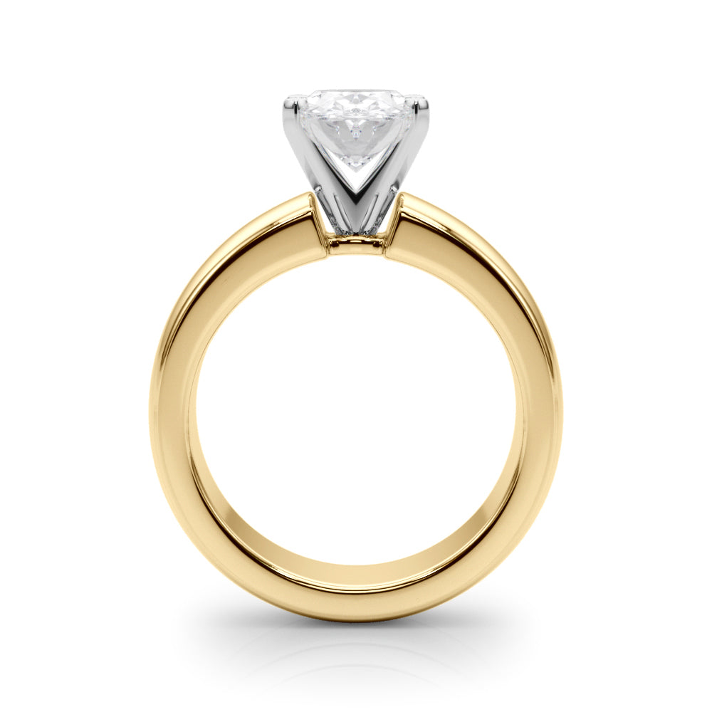 Enchanted Solitaires Round Diamond Engagement Ring — 9K/18K Gold & Platinum