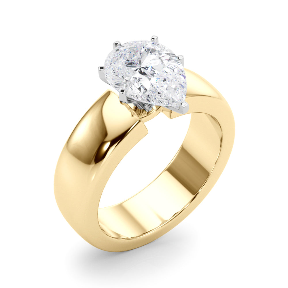 Enchanted Solitaires Round Diamond Engagement Ring — 9K/18K Gold & Platinum