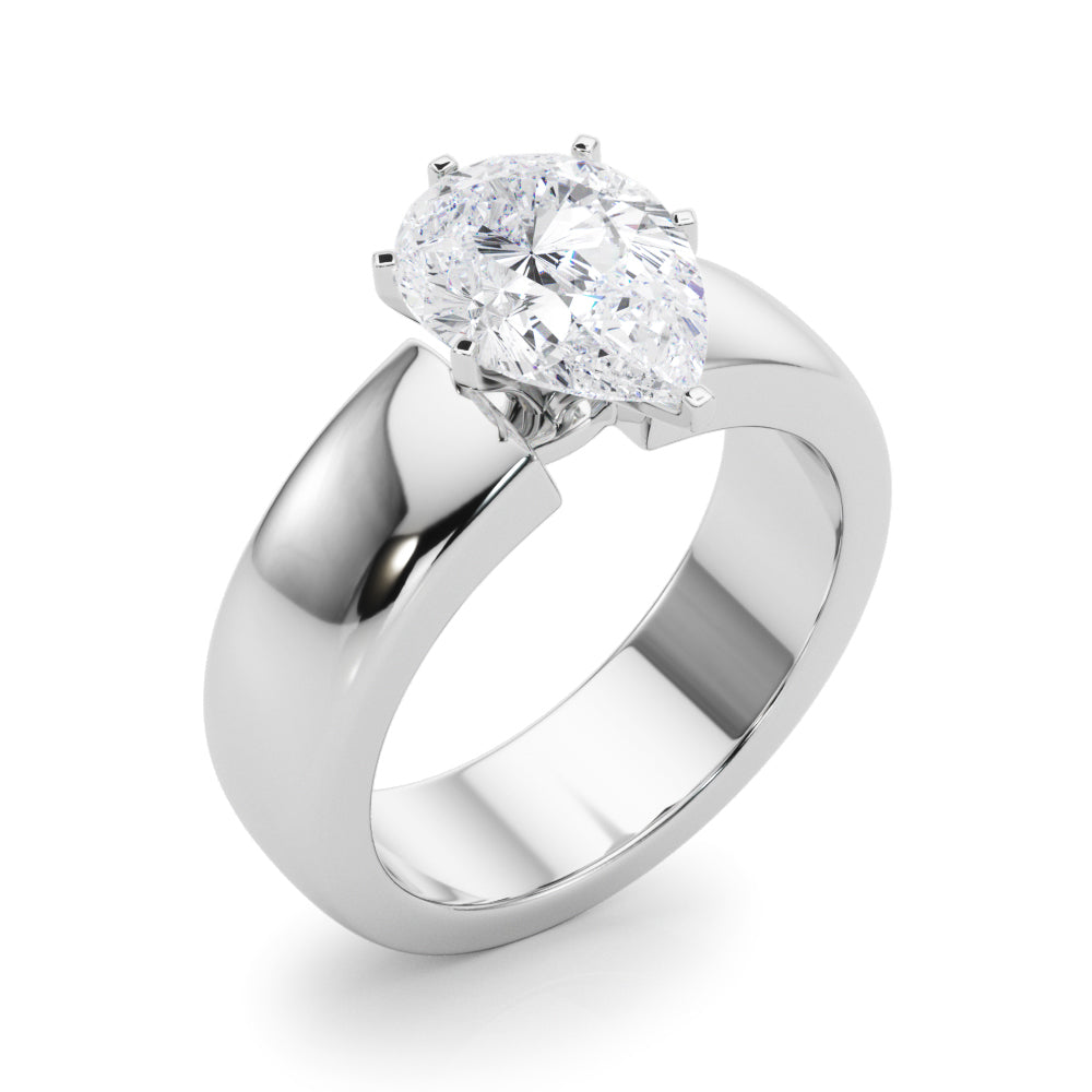 Enchanted Solitaires Round Diamond Engagement Ring — 9K/18K Gold & Platinum