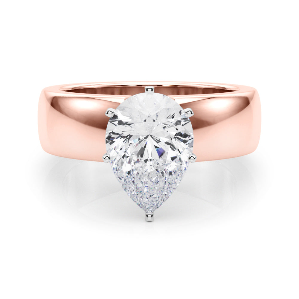 Enchanted Solitaires Round Diamond Engagement Ring — 9K/18K Gold & Platinum