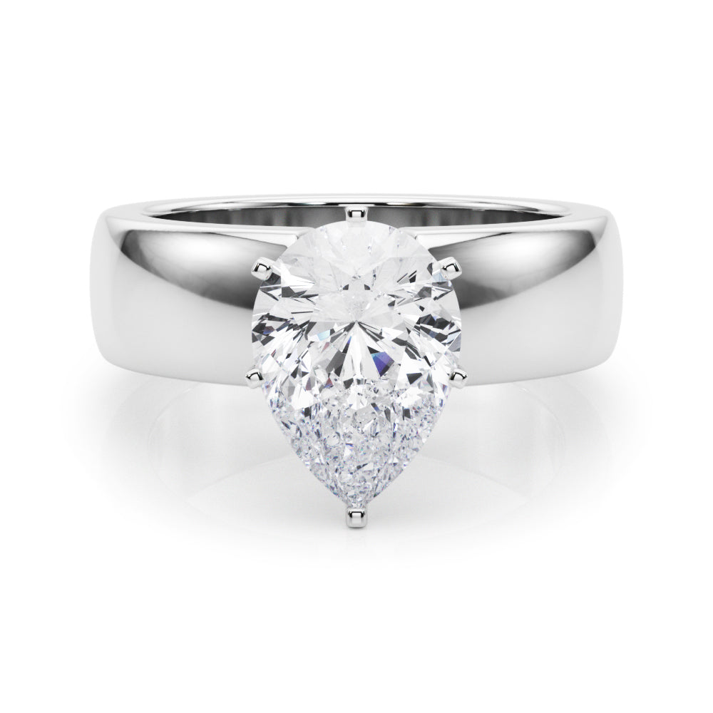 Enchanted Solitaires Round Diamond Engagement Ring — 9K/18K Gold & Platinum