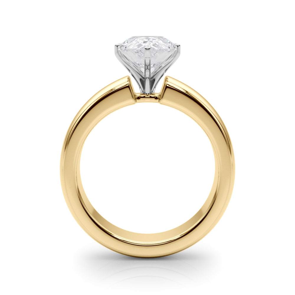 Enchanted Solitaires Round Diamond Engagement Ring — 9K/18K Gold & Platinum
