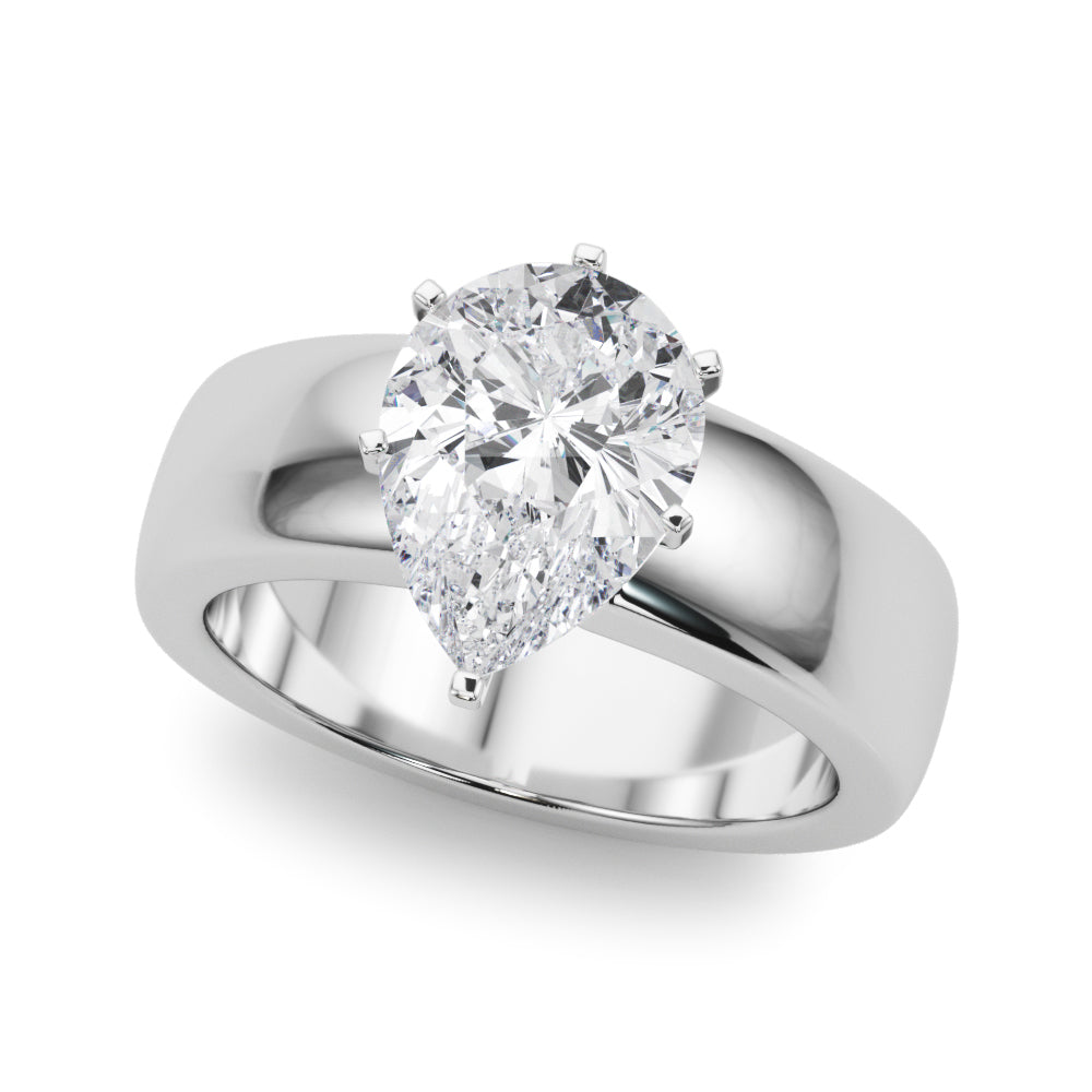 Enchanted Solitaires Round Diamond Engagement Ring — 9K/18K Gold & Platinum