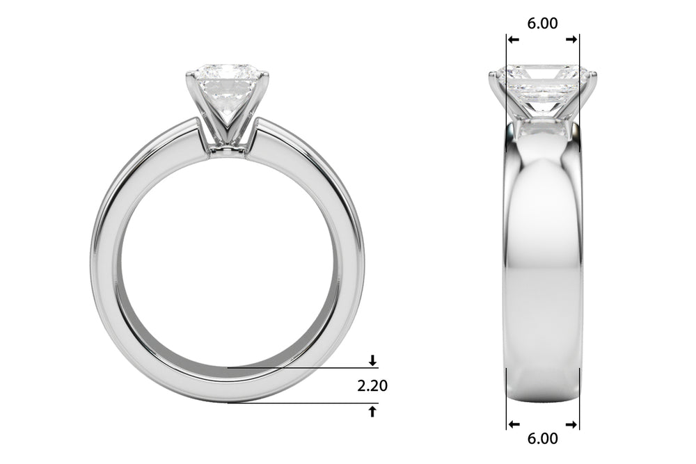 Enchanted Solitaires Round Diamond Engagement Ring — 9K/18K Gold & Platinum