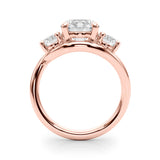 0.50-2.00ct Lab-Grown Round Cut Diamond Three Stone Engagement Ring in 18K Gold