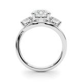 0.50-2.00ct Lab-Grown Round Cut Diamond Three Stone Engagement Ring in 18K Gold