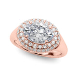 Pristine Trellis Oval Diamond Engagement Ring — 9K/18K Gold & Platinum