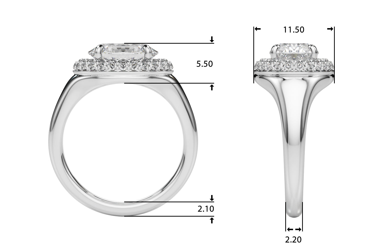 Pristine Trellis Oval Diamond Engagement Ring — 9K/18K Gold & Platinum