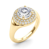 Devoted Trellis Round Diamond Engagement Ring — 9K/18K Gold & Platinum