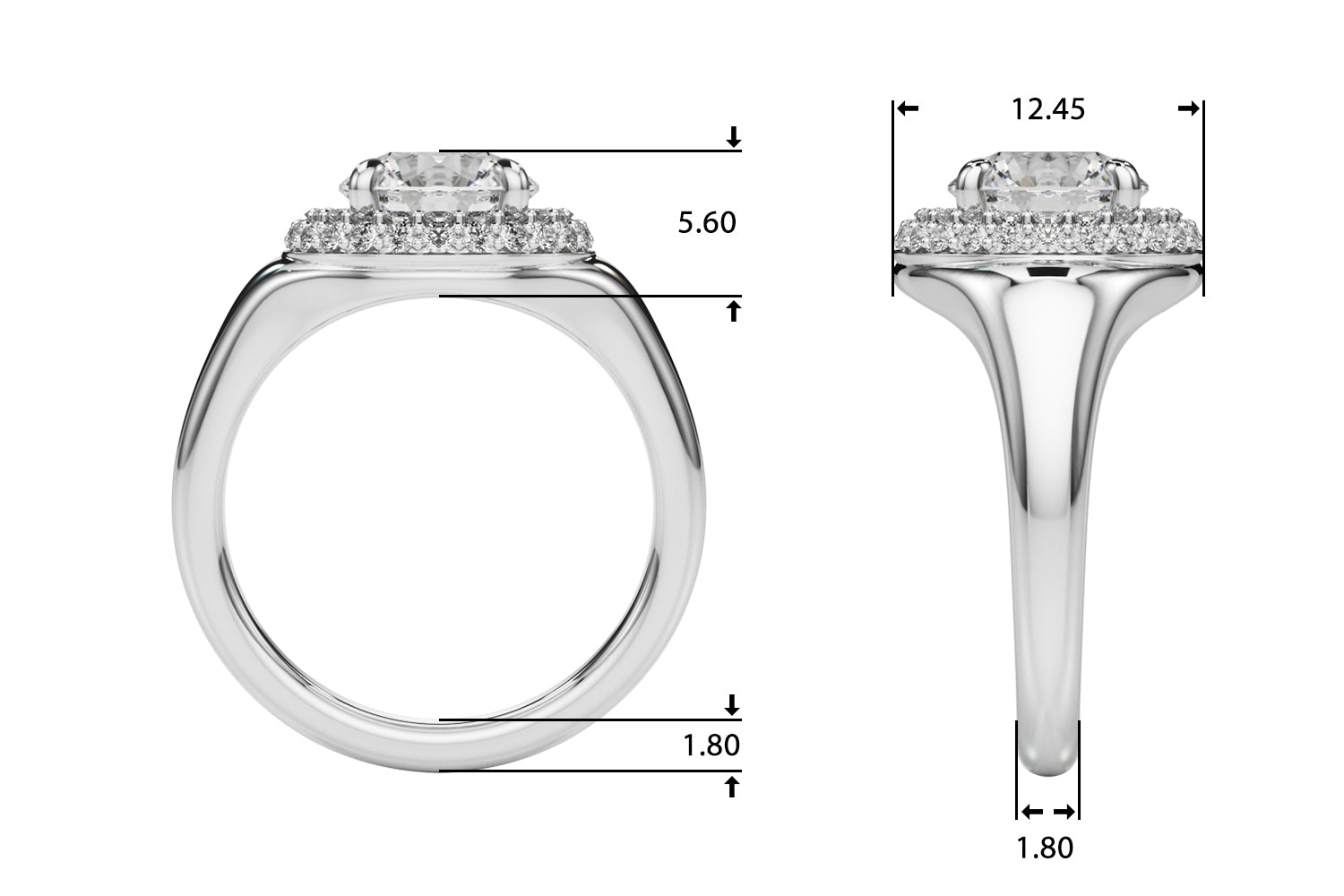 Devoted Trellis Round Diamond Engagement Ring — 9K/18K Gold & Platinum
